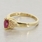 Vintage Ladies 14k Yellow Gold Ruby & Diamond Right Hand Ring Jewelry