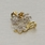 Charming Ladies 10K Yellow Gold Diamond Floral Earring & Pendant Jewelry Set