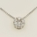 Fine 18K White Gold & Diamond Flower Necklace