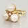 Exquisite Ladies 14K Yellow Gold Pearl&Diamond 3PC Jewelry Set