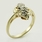 Vintage Ladies 14K Yellow Gold Diamond 0.30CTW Cluster Statement Right Hand Ring 