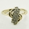 Vintage Ladies 14K Yellow Gold Diamond 0.30CTW Cluster Statement Right Hand Ring 