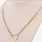 Lovely 14K Yellow and White Heart Gold Necklace