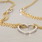 Lovely 14K Yellow and White Heart Gold Necklace