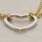 Lovely 14K Yellow and White Heart Gold Necklace