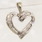 Lovely Vintage Estate 10K White Gold Baguette Diamond Heart Shape Pendant