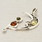 Estate Green Honey Cognac Amber 60MM Cat Moon Pendant Jewelry