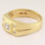 Striking Vintage 14K Yellow Gold Diamond Ring