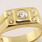 Striking Vintage 14K Yellow Gold Diamond Ring