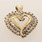 Vintage 10K Yellow Gold Diamond Heart Shaped Pendant Jewelry 