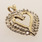 Vintage 10K Yellow Gold Diamond Heart Shaped Pendant Jewelry 