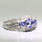 Stunning Ladies 14K White Gold Tanzanite Round Diamond 1.00CTW Ring Jewelry 