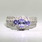 Stunning Ladies 14K White Gold Tanzanite Round Diamond 1.00CTW Ring Jewelry 