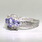 Stunning Ladies 14K White Gold Tanzanite Round Diamond 1.00CTW Ring Jewelry 