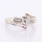 Elegant Ladies Vintage Estate 10K White Gold Marquise Diamond Engagement Ring