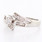 Elegant Ladies Vintage Estate 10K White Gold Marquise Diamond Engagement Ring