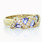 Womens Vintage 14K Yellow Gold Diamond Purple Gemstone Anniversary Ring Band 