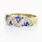 Womens Vintage 14K Yellow Gold Diamond Purple Gemstone Anniversary Ring Band 