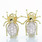 Stunning Ladies 14K Yellow Gold Pair Spider Earring With French Clip Backing