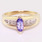 Dazzling Ladies Vintage 14K Yellow Gold Synthetic Tanzanite Diamond Ring Jewelry