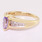 Dazzling Ladies Vintage 14K Yellow Gold Synthetic Tanzanite Diamond Ring Jewelry