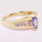 Dazzling Ladies Vintage 14K Yellow Gold Synthetic Tanzanite Diamond Ring Jewelry