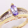 Dazzling Ladies Vintage 14K Yellow Gold Synthetic Tanzanite Diamond Ring Jewelry