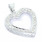 Stunning 14K White Gold Round Diamond Heart Shape Pendant Jewelry