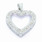 Stunning 14K White Gold Round Diamond Heart Shape Pendant Jewelry