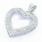 Stunning 14K White Gold Round Diamond Heart Shape Pendant Jewelry