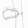 Glamorous Ladies 14K White Gold Round Diamond Heart Pendant Necklace