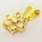 Dazzling Ladies 14K Yellow Gold Round Diamond Cluster Flower Pendant 