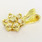 Dazzling Ladies 14K Yellow Gold Round Diamond Cluster Flower Pendant 