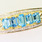 Elegant Ladies Vintage 14K Yellow Gold Aquamarine Round Diamond Bracelet 