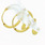 Dazzling Ladies 21K Yellow Gold Dangling Moon Hoop Earring Set 