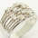 Dazzling Ladies 14K White Gold 1.00 Carat T.W. Round Diamond Four Row Ring