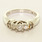 Dazzling Ladies 14K Two Tone Gold Round Three Diamond Engagement Ring 