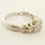 Dazzling Ladies 14K Two Tone Gold Round Three Diamond Engagement Ring 