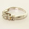 Dazzling Ladies 14K Two Tone Gold Round Three Diamond Engagement Ring 