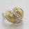 Vintage Retro 14k Yellow Gold Diamond Domed Ring Band