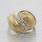 Vintage Retro 14k Yellow Gold Diamond Domed Ring Band