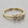 Vintage 14k Gold Three Stone Diamond Anniversary Ring