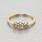 Vintage 14k Gold Three Stone Diamond Anniversary Ring