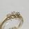 Vintage 14k Gold Three Stone Diamond Anniversary Ring