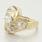 Fine Estate 1.00ct Diamond 14K Yellow Gold Swirl Ring