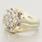 Handsome Men's Vintage 14K White Gold Diamond Fashion Cluster Ring