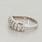 Sparkling Solid 14K White Gold Diamond Vintage Cocktail Ring