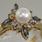 14K Yellow Gold Pearl Diamond and Sapphire Ladies Fashion Ring