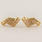 Unique Estate Diamond 14K Yellow Gold Diamond Stud Earring Jewelry Pair