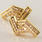 Unique Estate Diamond 14K Yellow Gold Diamond Stud Earring Jewelry Pair